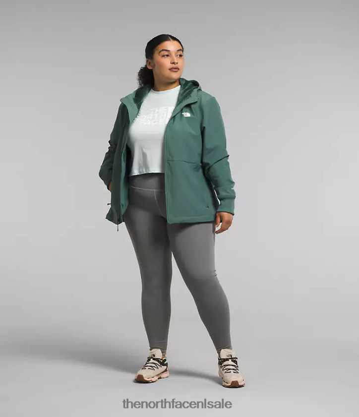 vrouwen plus Shelbe Raschel-hoodie The North Face P464ZN245 kleding donkere salie