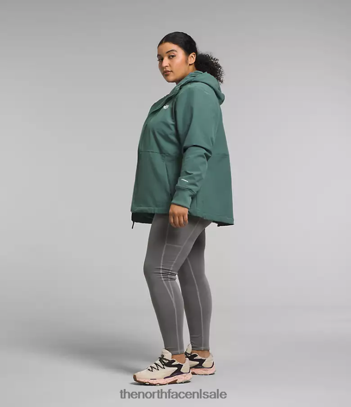 vrouwen plus Shelbe Raschel-hoodie The North Face P464ZN245 kleding donkere salie