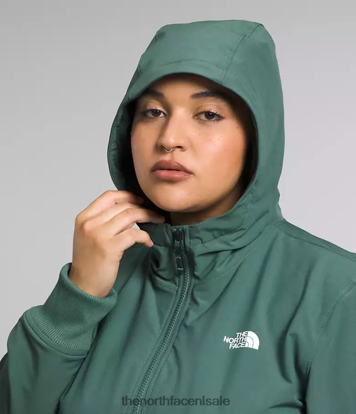 vrouwen plus Shelbe Raschel-hoodie The North Face P464ZN245 kleding donkere salie