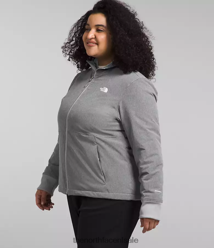 vrouwen plus Shelbe Raschel-hoodie The North Face P464ZN247 kleding tnf middengrijs gemêleerd