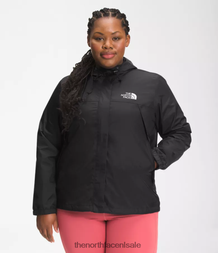 vrouwen plus antora jas The North Face P464ZN238 kleding tn zwart