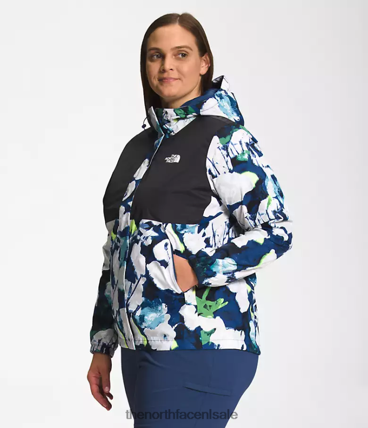vrouwen plus antora jas The North Face P464ZN242 kleding tnf zwart/summt navy abstracte bloemenprint