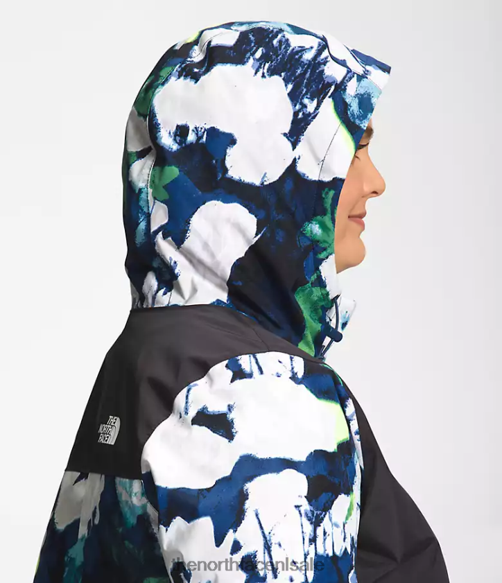 vrouwen plus antora jas The North Face P464ZN242 kleding tnf zwart/summt navy abstracte bloemenprint