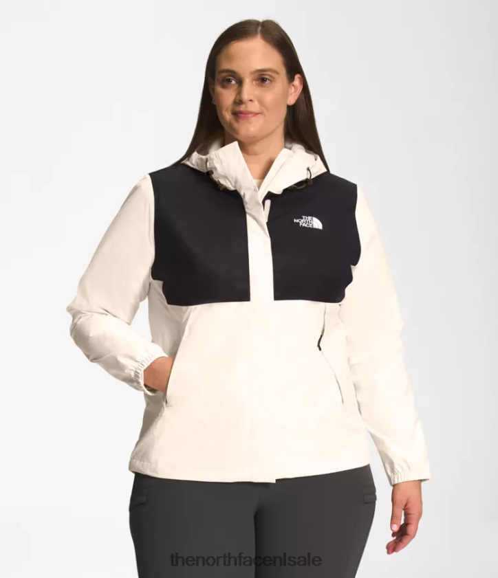 vrouwen plus antora jas The North Face P464ZN243 kleding tnf zwart/gardenia wit