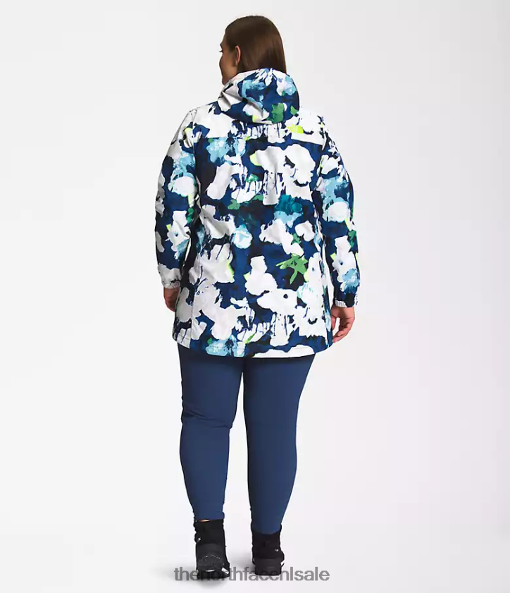 vrouwen plus antora parka The North Face P464ZN437 kleding smt marineblauwe abstracte bloemenprint
