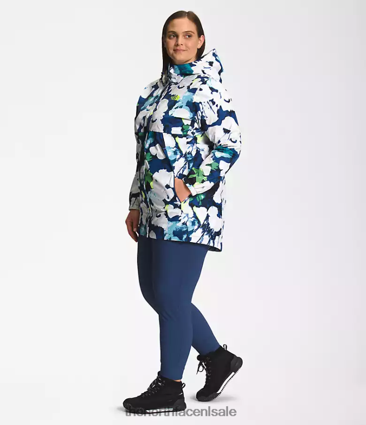 vrouwen plus antora parka The North Face P464ZN437 kleding smt marineblauwe abstracte bloemenprint