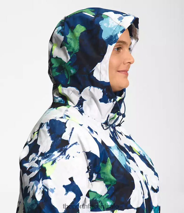 vrouwen plus antora parka The North Face P464ZN437 kleding smt marineblauwe abstracte bloemenprint