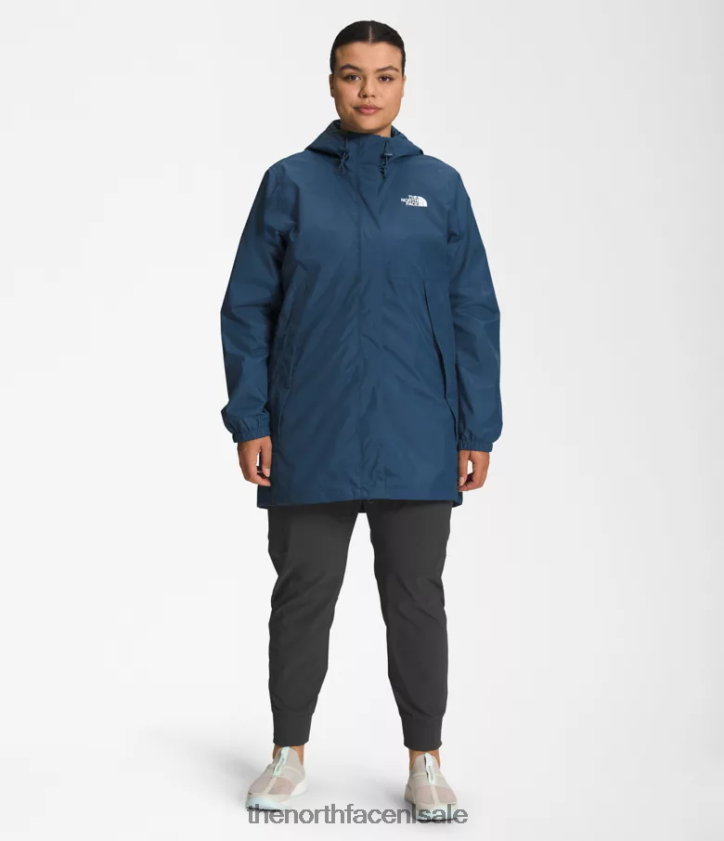 vrouwen plus antora parka The North Face P464ZN438 kleding schaduwrijk blauw