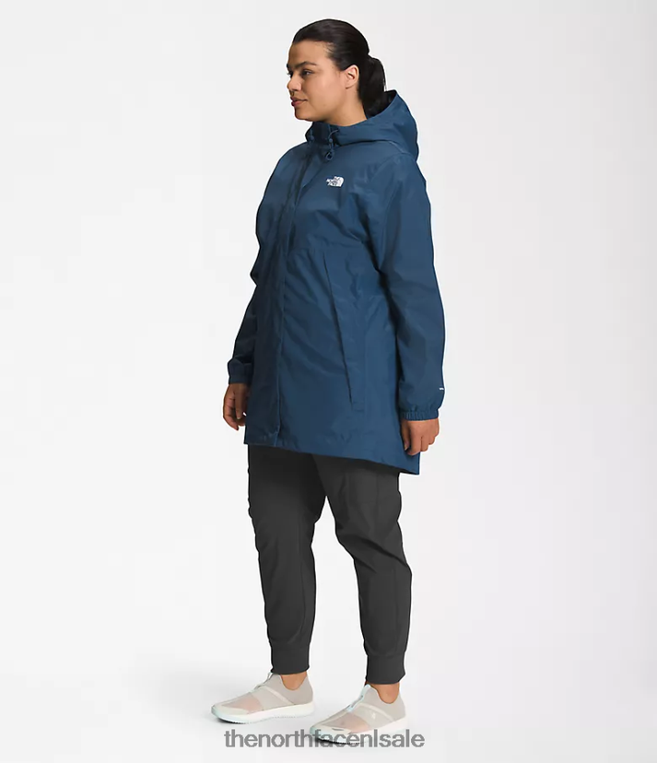 vrouwen plus antora parka The North Face P464ZN438 kleding schaduwrijk blauw