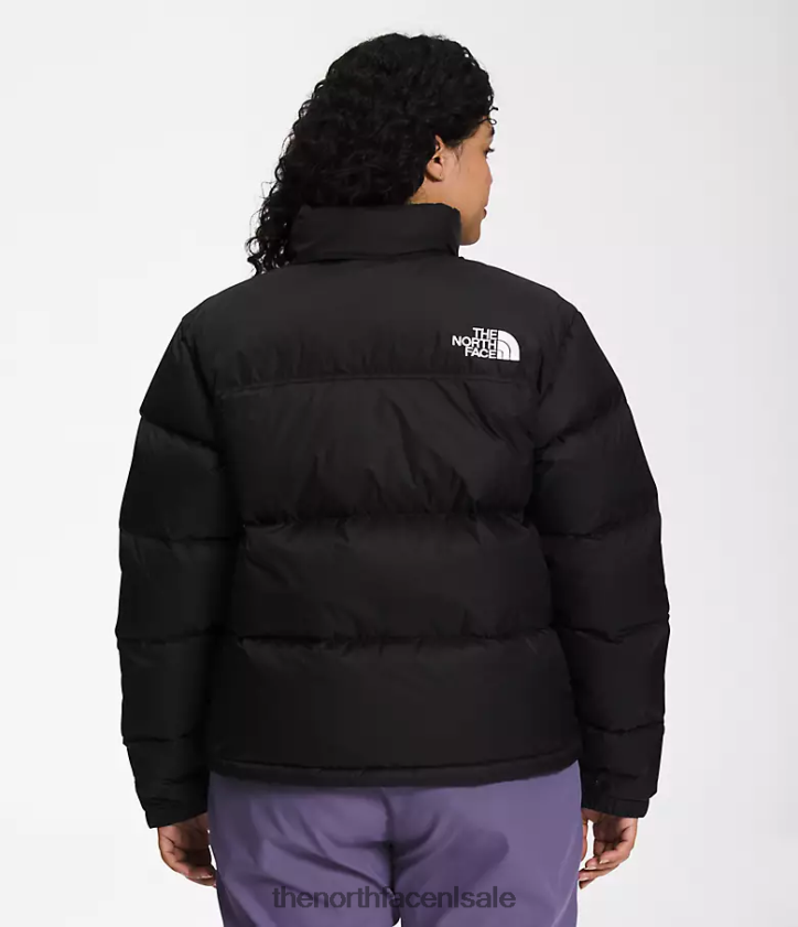 vrouwen plus retro nuptse jasje uit 1996 The North Face P464ZN796 kleding gerecycled tnf zwart