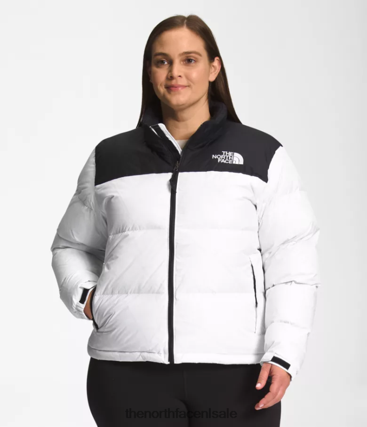 vrouwen plus retro nuptse jasje uit 1996 The North Face P464ZN798 kleding tn wit