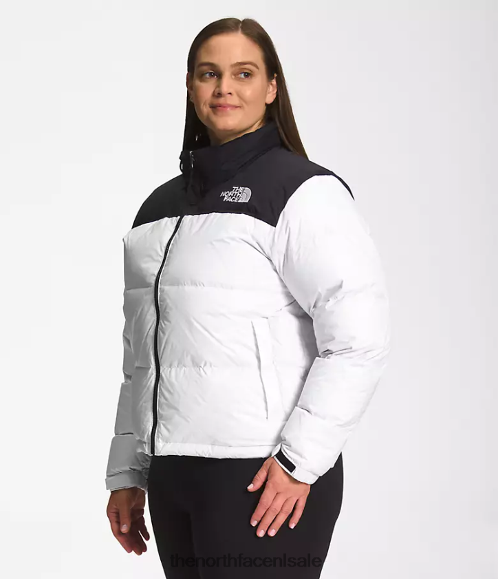 vrouwen plus retro nuptse jasje uit 1996 The North Face P464ZN798 kleding tn wit