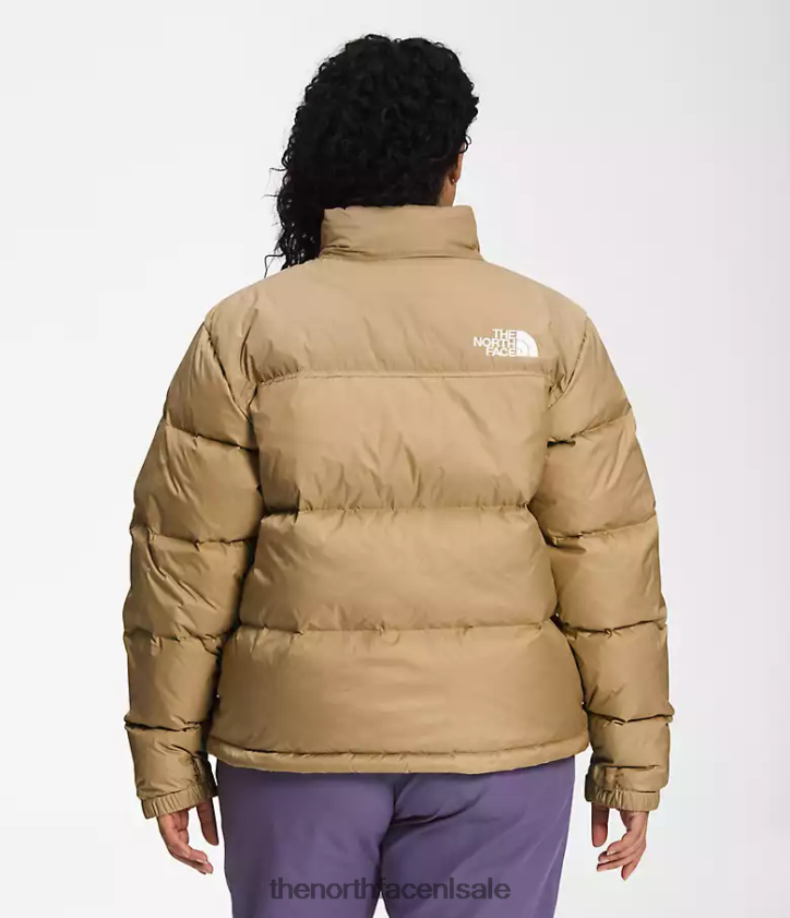 vrouwen plus retro nuptse jasje uit 1996 The North Face P464ZN800 kleding kaki steen