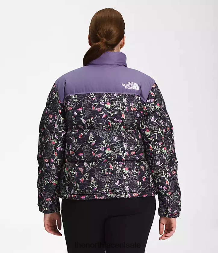 vrouwen plus retro nuptse jasje uit 1996 The North Face P464ZN801 kleding tnf zwarte iwd-afdruk