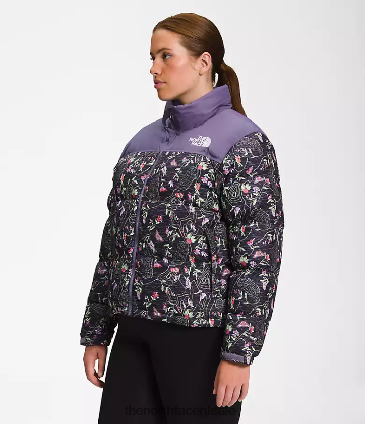 vrouwen plus retro nuptse jasje uit 1996 The North Face P464ZN801 kleding tnf zwarte iwd-afdruk