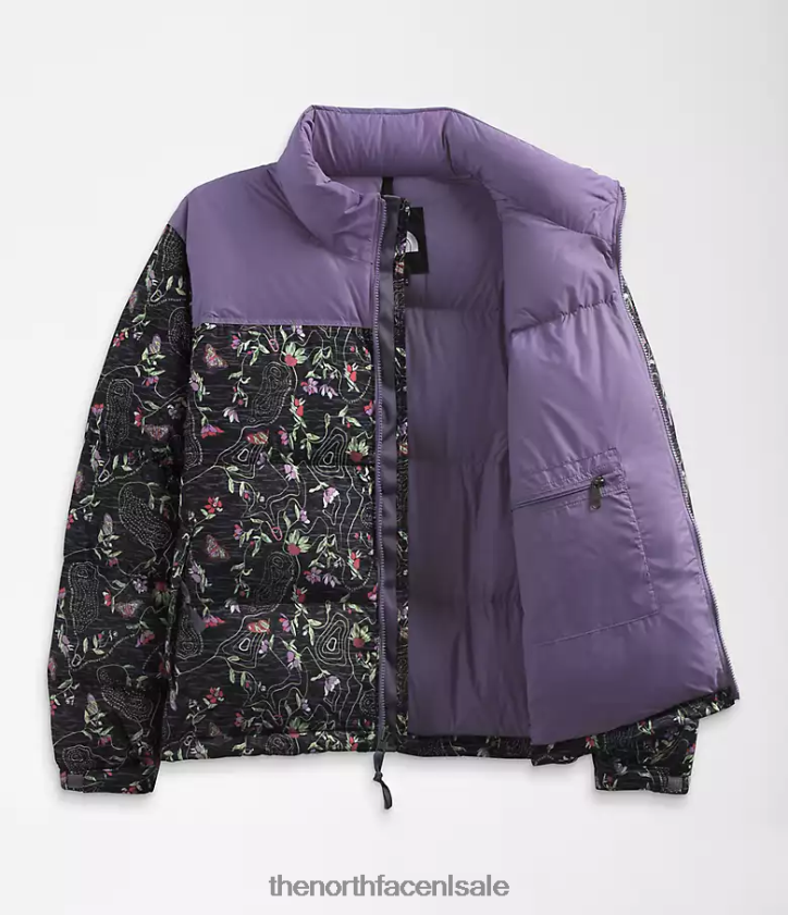 vrouwen plus retro nuptse jasje uit 1996 The North Face P464ZN801 kleding tnf zwarte iwd-afdruk