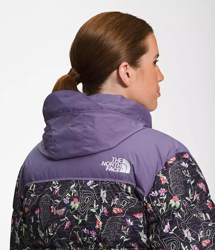 vrouwen plus retro nuptse jasje uit 1996 The North Face P464ZN801 kleding tnf zwarte iwd-afdruk