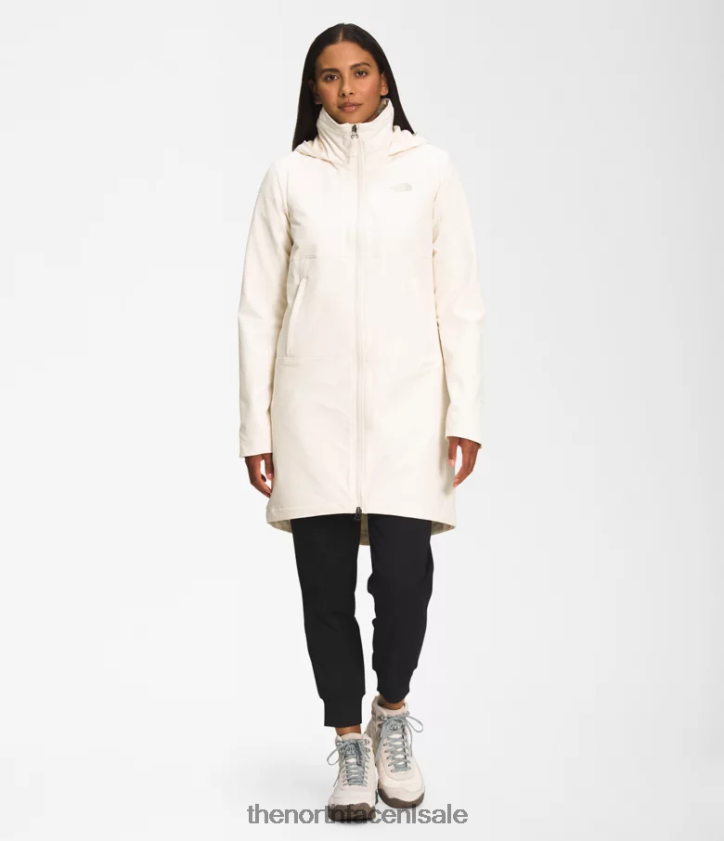 vrouwen shelbe raschel parka lengte met capuchon The North Face P464ZN896 kleding gardenia wit