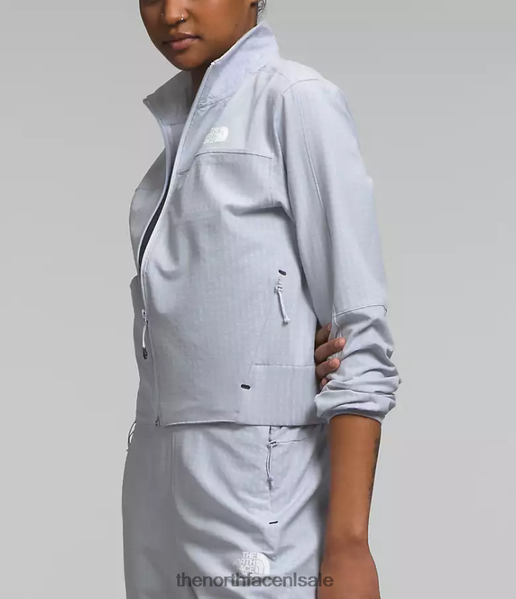 vrouwen tekware grid met volledige ritssluiting The North Face P464ZN569 kleding stoffige maagdenpalmheide