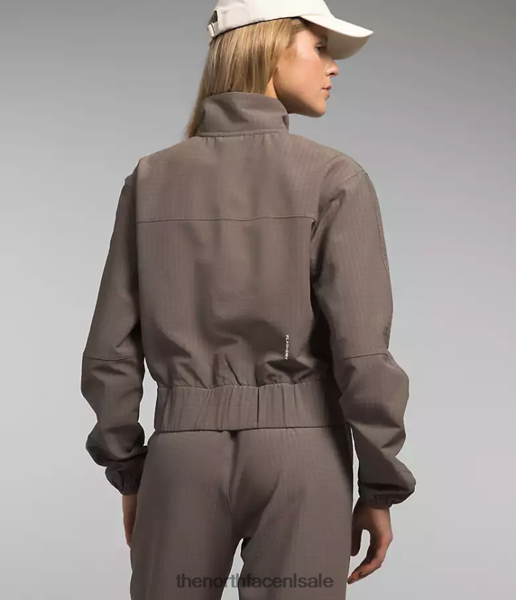 vrouwen tekware grid met volledige ritssluiting The North Face P464ZN570 kleding valk bruin