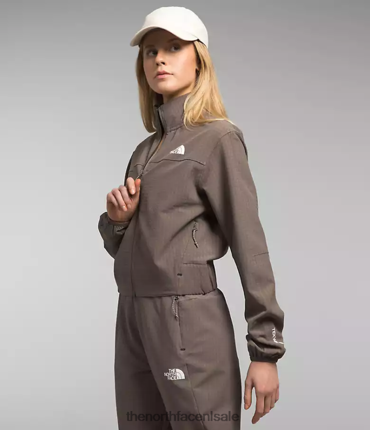 vrouwen tekware grid met volledige ritssluiting The North Face P464ZN570 kleding valk bruin