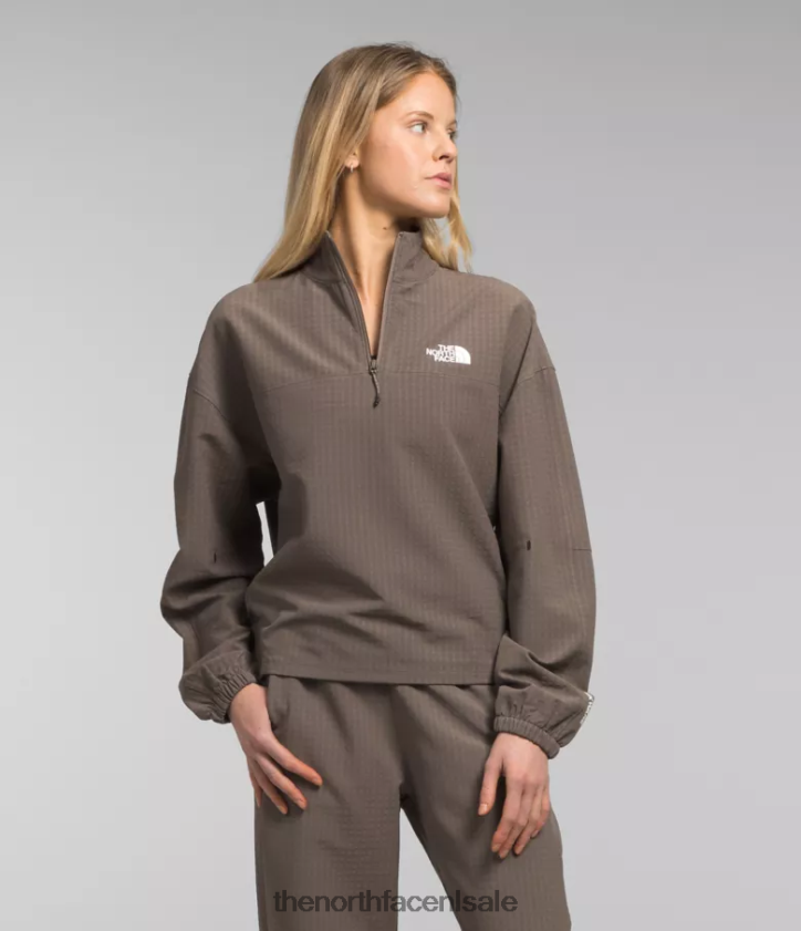 vrouwen tekware raster 1/4 ritssluiting The North Face P464ZN250 kleding valk bruin