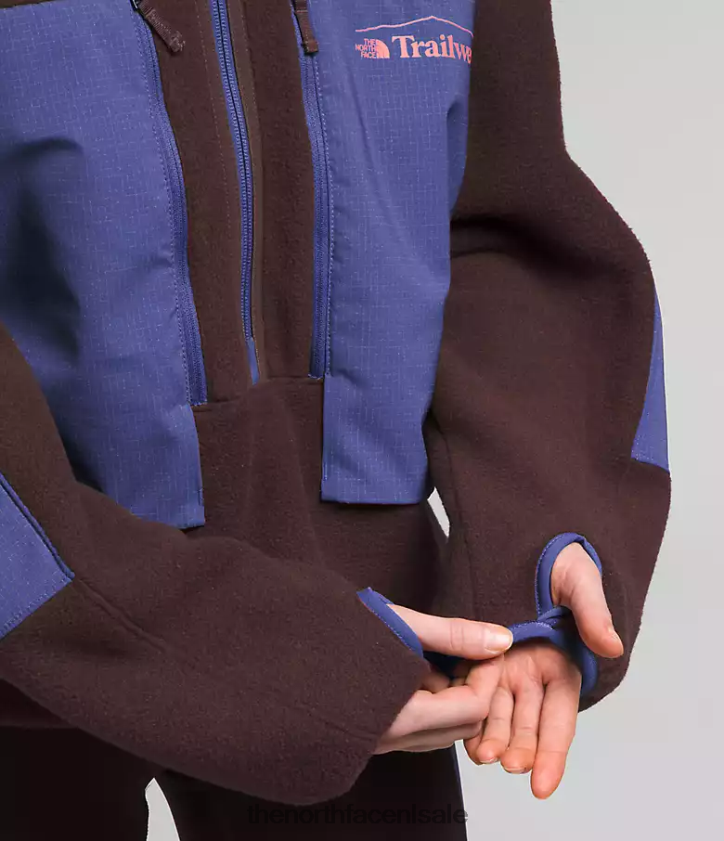 vrouwen trailwear fantasy ridge flash-zip The North Face P464ZN55 kleding kolenbruin/grotblauw