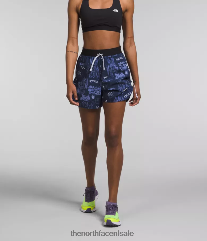 vrouwen trailwear okt trailshort The North Face P464ZN625 kleding top marine natuur remix print