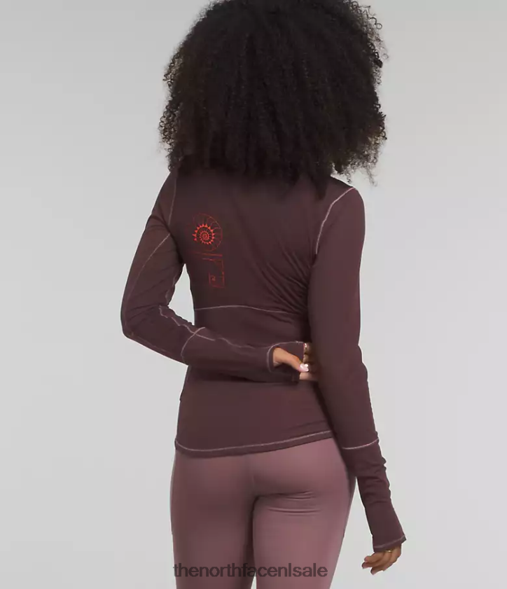 vrouwen trailwear ursa major met lange mouwen The North Face P464ZN1147 kleding steenkool bruin