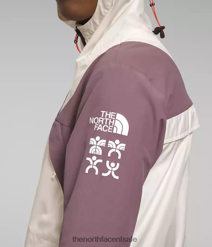 vrouwen trailwear windfluitjack The North Face P464ZN317 kleding gardenia wit/reegrijs