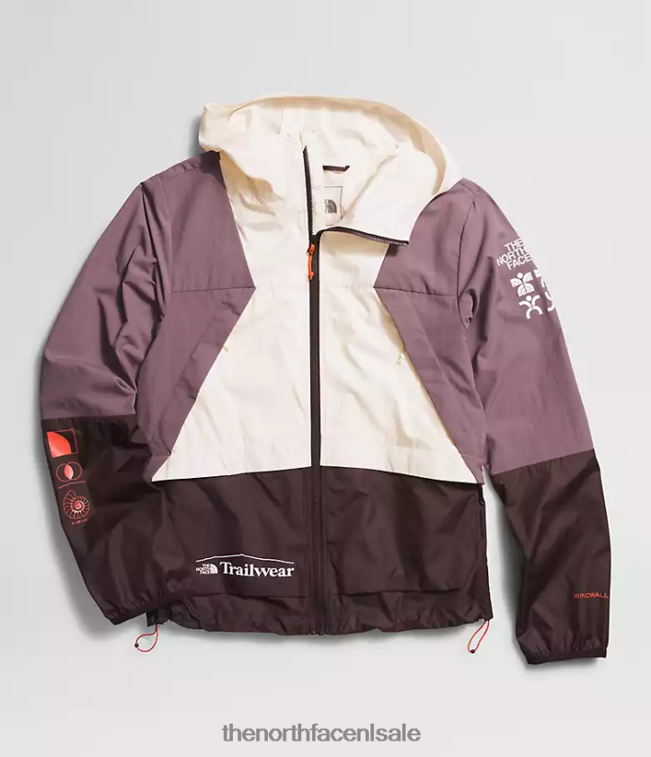 vrouwen trailwear windfluitjack The North Face P464ZN317 kleding gardenia wit/reegrijs