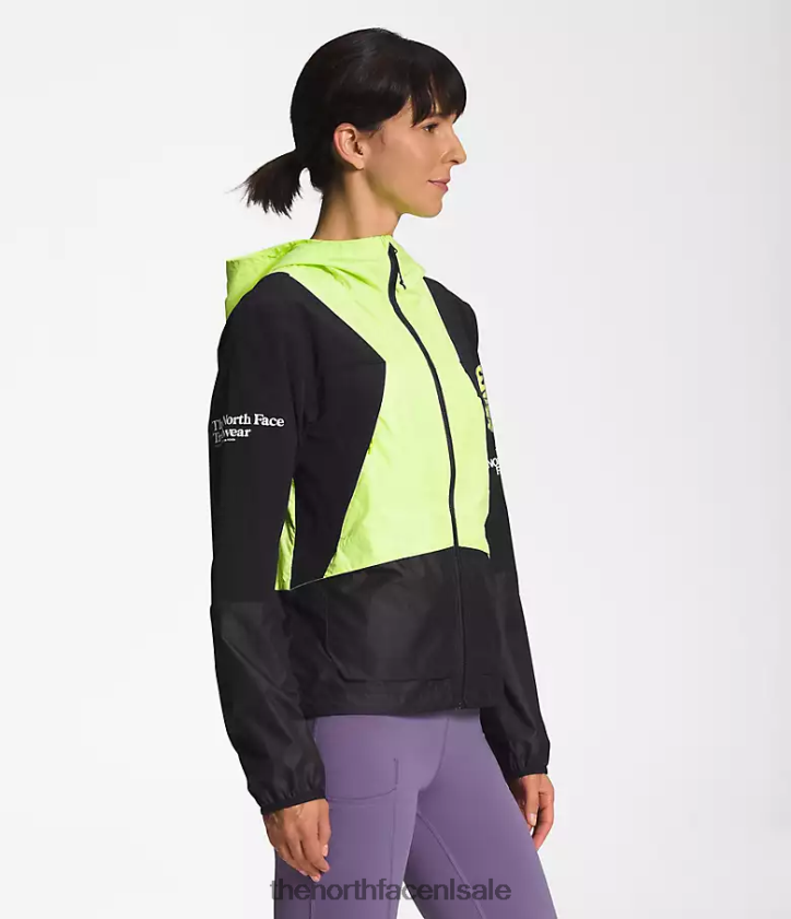 vrouwen trailwear windfluitjack The North Face P464ZN319 kleding tnf zwart/led geel